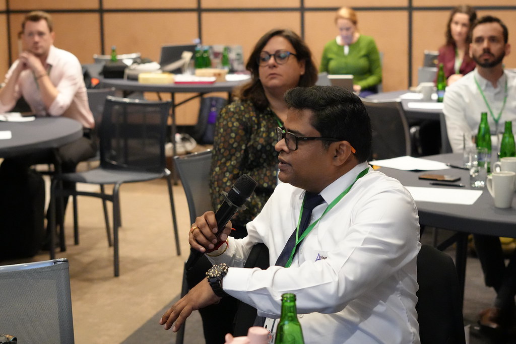 Naveen S Menon speaking during the ISA EMEA District Leadership Conference and Section Leaders Forum in Prague, June 2026